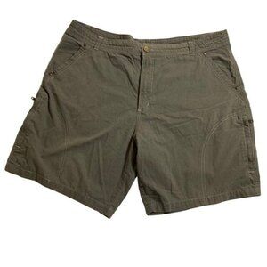 Mens Pacific Trail Cotton Nylon Hiking Shorts Green Brown 44
